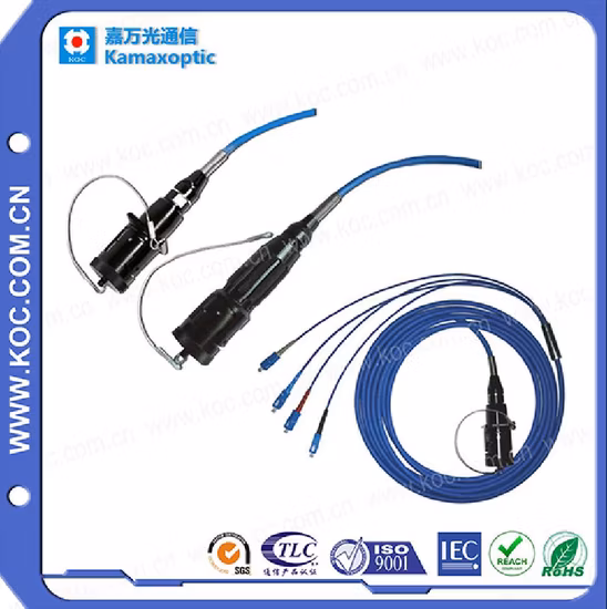 Conector de fibra óptica para aplicaciones en exteriores