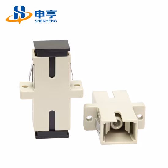 Adaptador LC Sc de fibra óptica con obturador