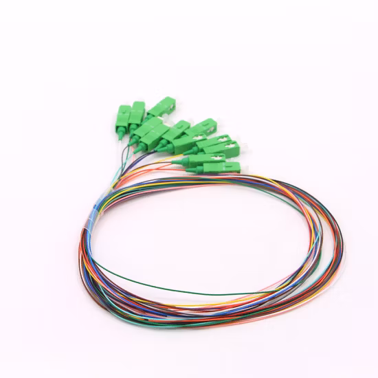 China 2/4/6/8/12/16/24 Núcleo MPO/MTP LC/Sc/St/FC/Mu Conector FTTH Interior Exterior Blindado Drop LSZH Cable de conexión óptica de fibra óptica de PVC Cable de puente flexible